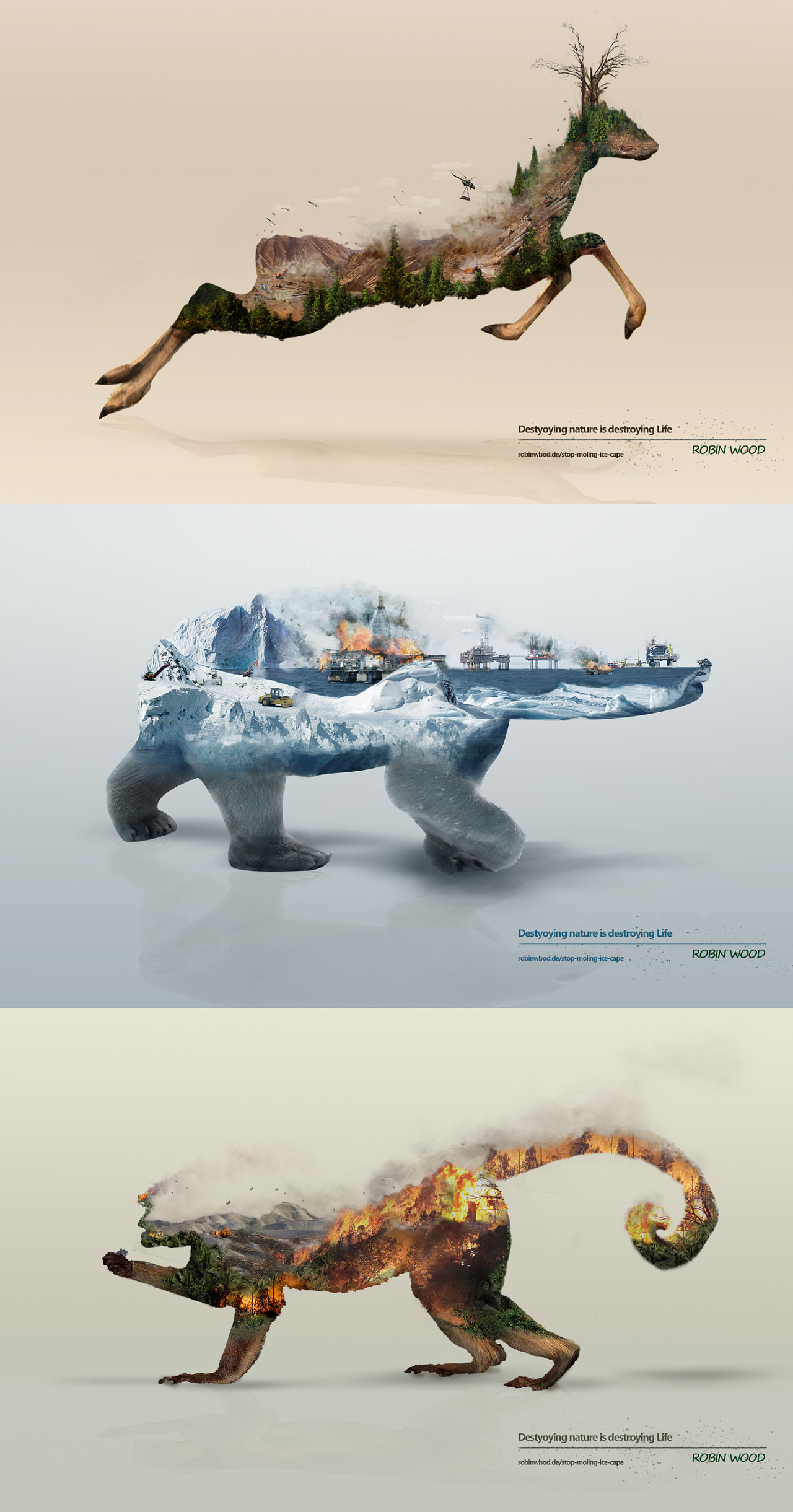 臨摹環保海報 點亮綠色之光的設計藝術